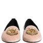 Dolce & Gabbana Pink Velvet Devotion Loafers Flats Shoes