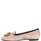 Dolce & Gabbana Pink Velvet Devotion Loafers Flats Shoes