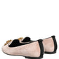 Dolce & Gabbana Pink Velvet Devotion Loafers Flats Shoes