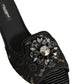 Dolce & Gabbana Black Devotion Lace Flats Slip On Shoes