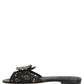 Dolce & Gabbana Black Devotion Lace Flats Slip On Shoes