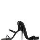 Dolce & Gabbana Black Stiletto Sandals Socks High Boots Shoes