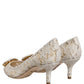 Dolce & Gabbana White Taormina Lace Crystal Pumps Shoes