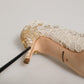 Dolce & Gabbana White Taormina Lace Crystal Pumps Shoes