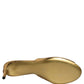 Dolce & Gabbana Gold Keira Leather Mules Sandals Shoes