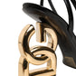 Dolce & Gabbana Black Leather Ankle Strap Heels Sandals Shoes