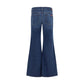 7FOR Blue Cotton Flared Jeans