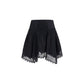 Charo Ruiz Black Cotton Mini Skirt
