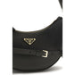 Prada Black Calf Leather Bos Taurus Shoulder Bag