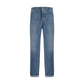 Brunello Cucinelli Blue Cotton Straight-Leg Jeans