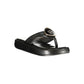 Laura Biagiotti Black Polyurethane Women's Sandal