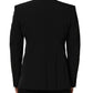Dolce & Gabbana Black Single Breasted One Button Coat Blazer