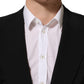 Dolce & Gabbana Black Single Breasted One Button Coat Blazer