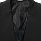 Dolce & Gabbana Black Single Breasted One Button Coat Blazer