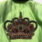 Dolce & Gabbana Green Silk SingleBreasted Embellished Blazer