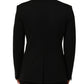 Dolce & Gabbana Black Logo Crest SingleBreasted Coat Blazer