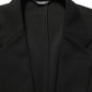 Dolce & Gabbana Black Logo Crest SingleBreasted Coat Blazer