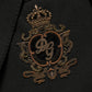 Dolce & Gabbana Black Logo Crest SingleBreasted Coat Blazer