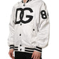Dolce & Gabbana White DG Logo Polyester JerseyBomber Jacket