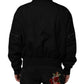 Dolce & Gabbana Black Nylon Full Zip Blouson Bomber Jacket