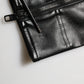 Dolce & Gabbana Black PU Leather Zipper Men Trouser Pants