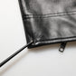 Dolce & Gabbana Black PU Leather Zipper Men Trouser Pants