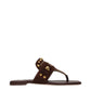 Valentino Garavani Brown Leather Flip-Flop Sandals