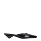 Prada Black Leather Flat Sandals