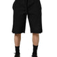 Dolce & Gabbana Black Cotton Sweatshorts Men Bermuda Shorts