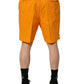 Dolce & Gabbana Orange Cotton Pleated Chino Bermuda Shorts