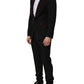 Dolce & Gabbana Black Wool Crystal Embellished 2 Piece Suit