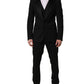 Dolce & Gabbana Black Wool Slim Fit Formal 3 Piece Men Suit