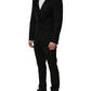 Dolce & Gabbana Black Wool Slim Fit Formal 3 Piece Men Suit