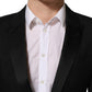 Dolce & Gabbana Black Wool Slim Fit Formal 2 Piece Men Suit
