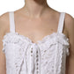 Dolce & Gabbana White Broderie Anglaise Cotton Mini Dress