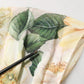 Dolce & Gabbana Yellow Floral Print Silk Pleated Maxi Dress