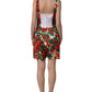 Dolce & Gabbana Multicolor Geranium Print A-line Mini Dress