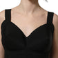 Dolce & Gabbana Black Nylon A-Line Sleeveless Mini Dress