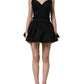 Dolce & Gabbana Black Nylon A-Line Sleeveless Mini Dress