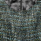 Dolce & Gabbana Multicolor Tweed Belted Babydoll Mini Dress