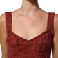 Dolce & Gabbana Multicolor Tweed Belted Babydoll Mini Dress