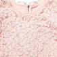 Dolce & Gabbana Pink Cotton Floral Lace Sleeveless Mini Dress