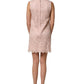 Dolce & Gabbana Pink Cotton Floral Lace Sleeveless Mini Dress