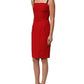 Dolce & Gabbana Red Stretch Bodycon Sheath Knee Length Dress