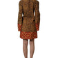 Dolce & Gabbana Multicolor Mosaic Long Sleeves Mini Dress