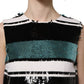 Dolce & Gabbana Multicolor Sequined Sleeveless Shift Dress