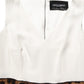 Dolce & Gabbana White Leopard Sleeveless Sheath Midi Dress