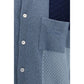 Laneus Blue Cotton Cardigan