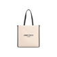 Jimmy Choo Beige Canvas Tote Bag