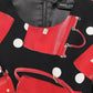 Dolce & Gabbana Black Handbag Print Long Sleeve Midi Dress